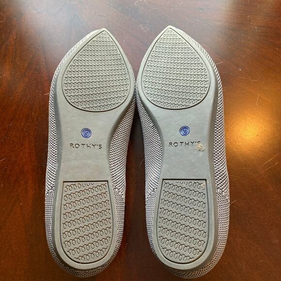 Size W 8 Rothy’s Birdseye womens shoes gray grey - Picture 3 of 7